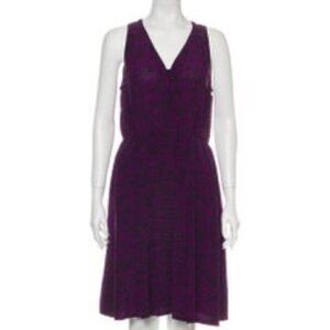 Rebecca Taylor 100% Silk Purple & Black Dress Sz 4